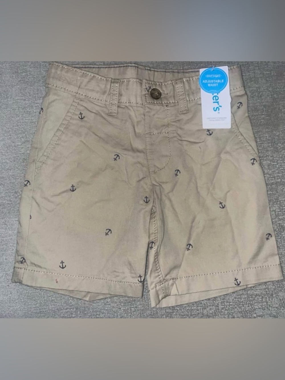 New! Toddler 3T Anchor-Print Shorts - Adjustable Waist